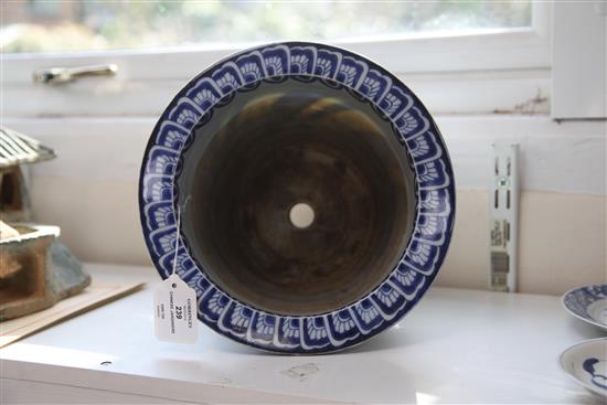 A Chinese blue and white jardiniere, probably Wanli period,